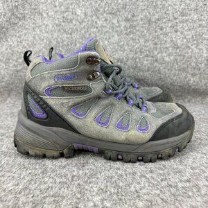 ✅ Womens 9 D(W) Propet Ridge Walker Hiking Boot Gray/Purple Lace Up Trail Shoes